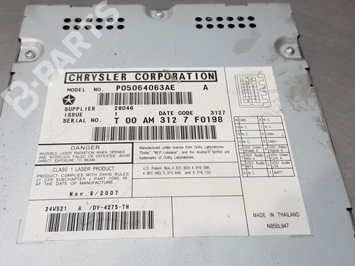 Radio CHRYSLER GRAND VOYAGER V (RT) 2.8 CRDi | BP11329731E6 