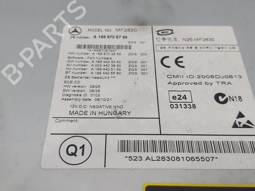 Radio MERCEDES-BENZ A-CLASS (W169) A 150 (169.031, 169.331) | BP16343771E6 