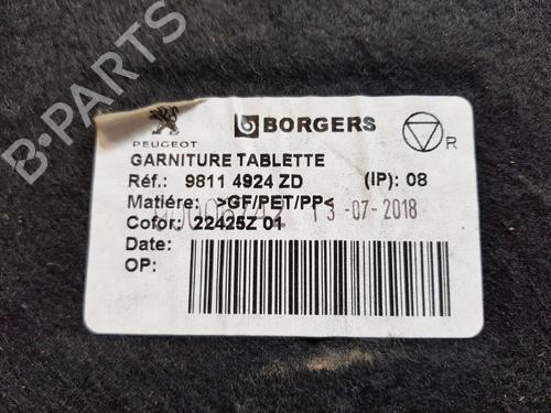 Rear parcel shelf PEUGEOT 3008 II SUV (MC_, MR_, MJ_, M4_) | BP29943641C85