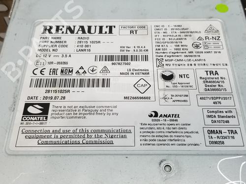 Radio RENAULT GRAND SCÉNIC IV (R9_)  | BP18621504E6 
