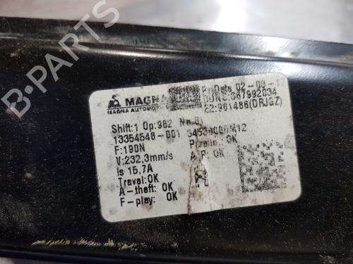 Front right window mechanism OPEL MERIVA B MPV (S10)  | BP29708760C23 