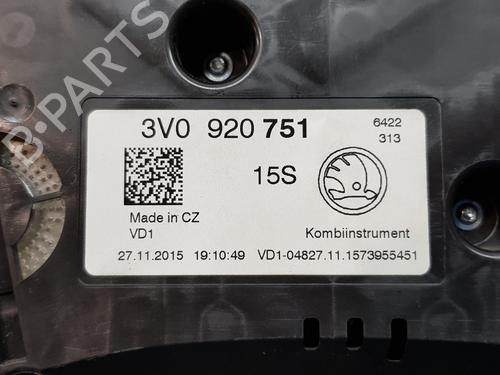 Instrument cluster SKODA SUPERB III Estate (3V5) 2.0 TDI | BP16334274C47 
