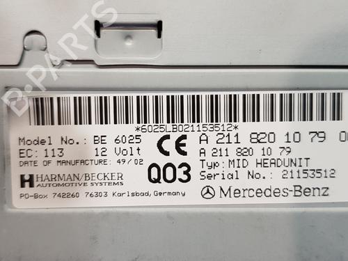 Radio MERCEDES-BENZ E-CLASS (W211)  | BP19405279E6 