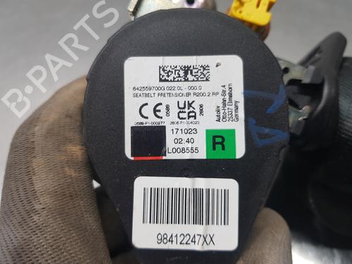 Rear right seatbelt PEUGEOT 208 II (UB_, UP_, UW_, UJ_)  | BP29592276I28 
