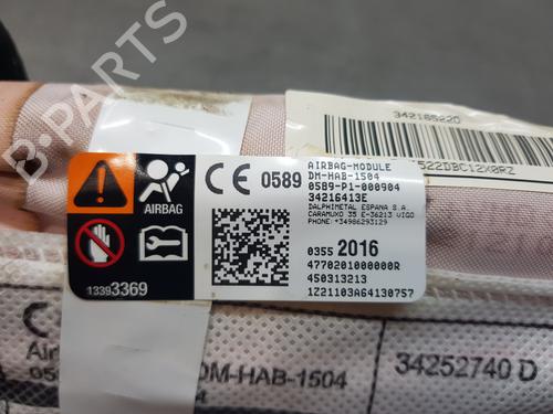 Right curtain airbag OPEL CROSSLAND X / CROSSLAND (P17, P2QO)  | BP27528485C12 