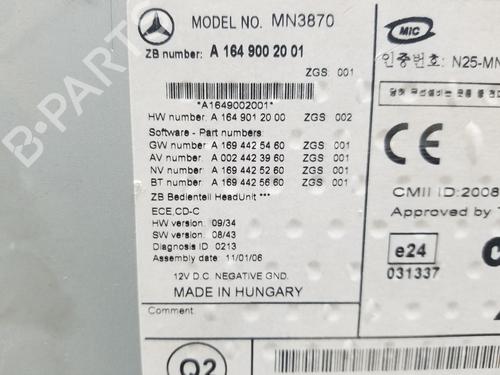 Radio MERCEDES-BENZ M-CLASS (W164)  | BP29339678E6 