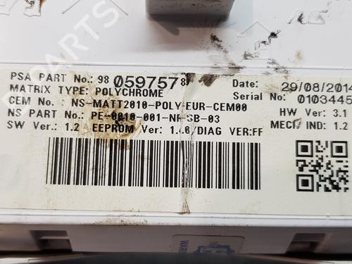 Instrument cluster PEUGEOT 508 I (8D_)  | BP18853310C47 