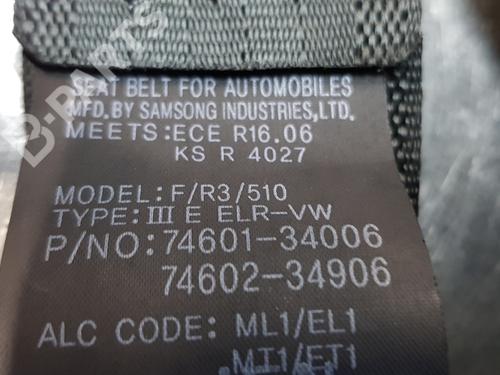 Airbag Kit SSANGYONG KORANDO (CK) 2.0 e-XDi | BP9649237C86 