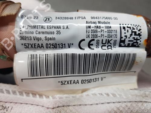 Venstre gardin kollisjonspute OPEL MOKKA  | BP28024029C11 