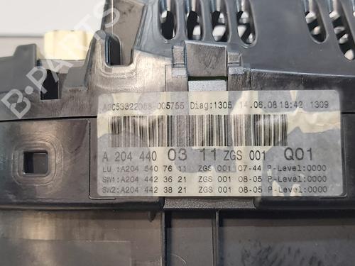 Instrument cluster MERCEDES-BENZ C-CLASS (W204) C 220 CDI (204.008) | BP13932527C47 