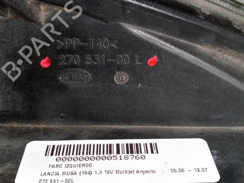 Left headlight LANCIA MUSA (350_) 1.3 D Multijet (350.AXB11, 350.AXB1A) | BP18552696C28 