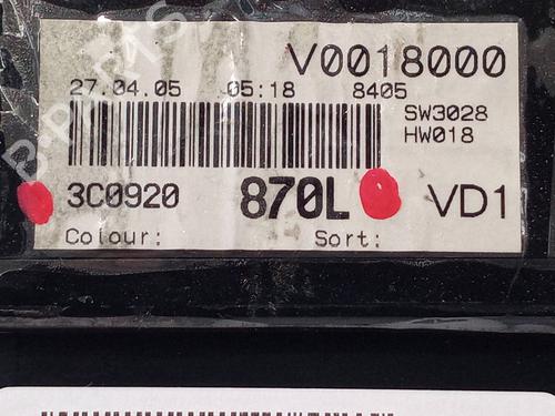 Kombiinstrument VW PASSAT B6 (3C2) 2.0 TDI | BP27575202C47 