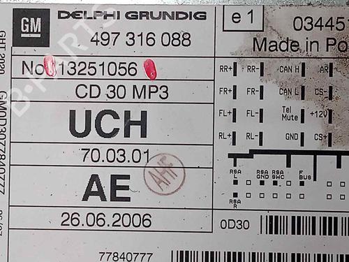Radio OPEL ZAFIRA / ZAFIRA FAMILY B (A05) 1.9 CDTI (M75) | BP19643841E6 