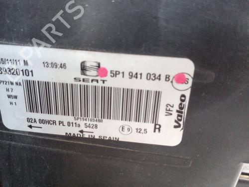 Right headlight SEAT LEON (1P1) 1.6 TDI | BP32439133C29 