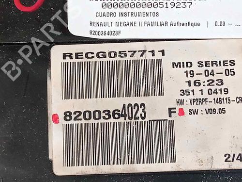 Instrument cluster RENAULT MEGANE II Estate (KM0/1_) 1.6 | BP18905243C47 