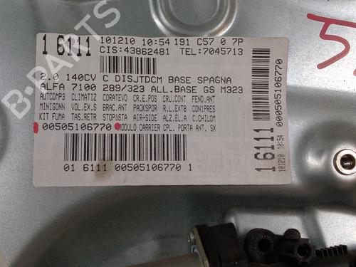 Left front window motor ALFA ROMEO GIULIETTA (940_) 2.0 JTDM (940.FXL1A) | BP16164560E21 