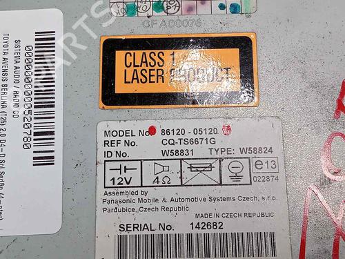 Radio TOYOTA AVENSIS Saloon (_T25_) 2.0 D-4D (ADT250_, ADT250R) | BP19274901E6 