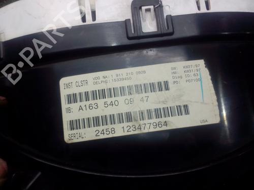 Instrument cluster MERCEDES-BENZ M-CLASS (W163) ML 400 CDI (163.128) | BP8792954C47