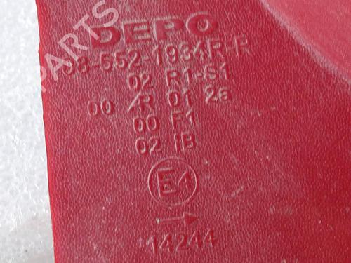 Right taillight CITROËN BERLINGO MULTISPACE (B9) 1.6 HDi 90 | BP24243600C35 
