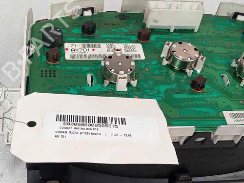 Instrument cluster NISSAN MICRA III (K12) 1.2 16V | BP15591396C47 