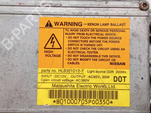 Left headlight NISSAN MAXIMA / MAXIMA QX V (A33) 2.0 V6 24V | BP27484495C28 