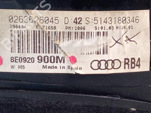 Kombinert Instrument AUDI A4 B6 (8E2) 2.5 TDI | BP22398193C47 
