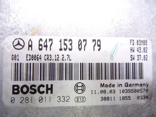 Engine control unit (ECU) MERCEDES-BENZ E-CLASS (W211) E 270 CDI (211.016) | BP25789408M57 