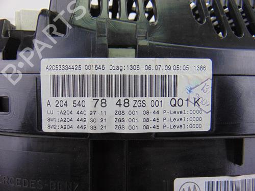 Instrument cluster MERCEDES-BENZ GLK-CLASS (X204) 320 CDI 4-matic (204.983) | BP9744508C47 