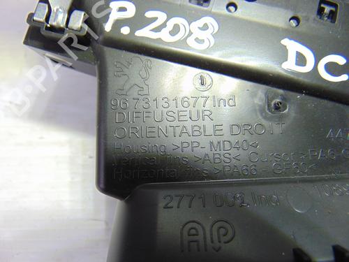 Air vent PEUGEOT 208 I (CA_, CC_) 1.2 THP 110 | BP11655058I21 