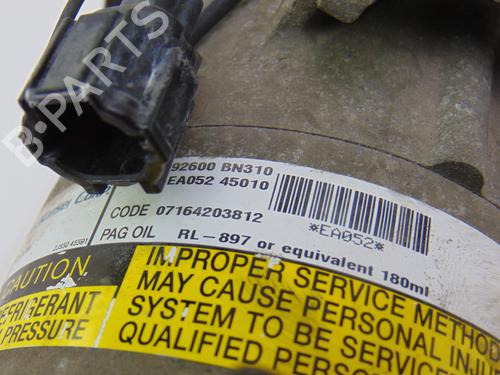 AC compressor NISSAN ALMERA TINO (V10) 2.2 dCi | BP9142350M34 