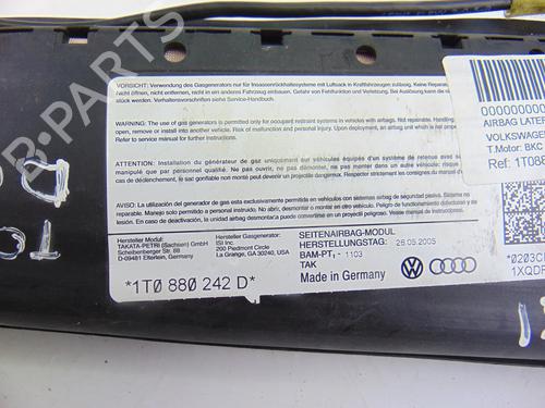 Right seat airbag VW TOURAN (1T1, 1T2) 1.9 TDI | BP7717807C14 