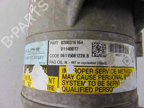 AC compressor RENAULT MEGANE II (BM0/1_, CM0/1_) 1.6 16V (BM0C, CM0C) | BP8106183M34 