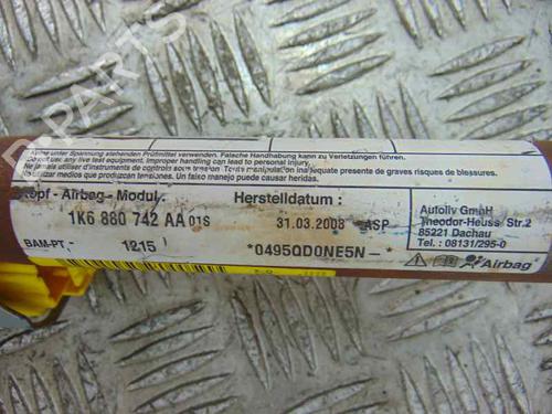 Right curtain airbag VW GOLF V (1K1)  | BP7726865C12 