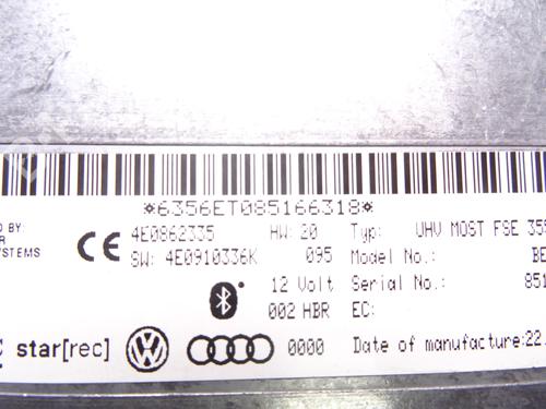 Electronic module AUDI A5 (8T3)  | BP16153985M83 