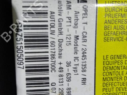Right curtain airbag OPEL ASTRA H GTC (A04) 1.7 CDTi (L08) | BP27401115C12 