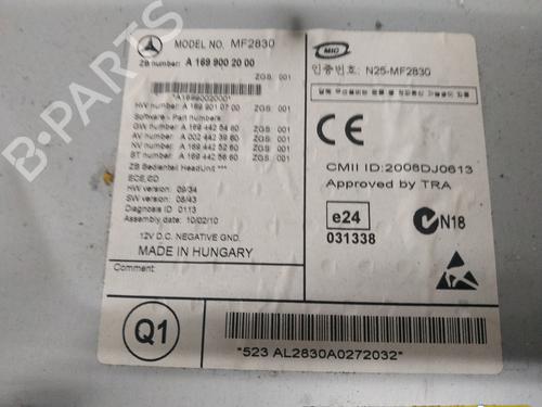 Radio MERCEDES-BENZ A-CLASS (W169) A 160 CDI (169.006, 169.306) | BP27402261E6 