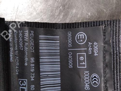 Rear right seatbelt PEUGEOT 5008 (0U_, 0E_) 1.6 BlueHDi 120 | BP27400180I28 