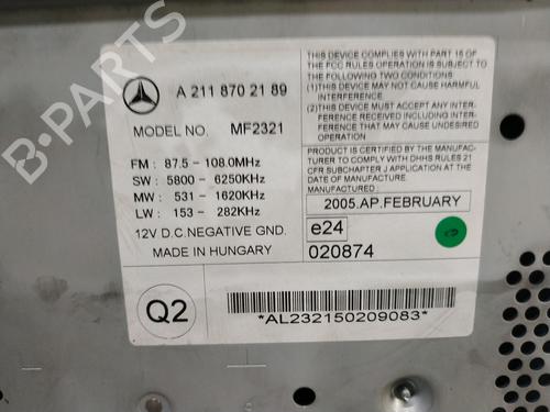 Radio MERCEDES-BENZ E-CLASS (W211) E 220 CDI (211.006) | BP26253988E6 