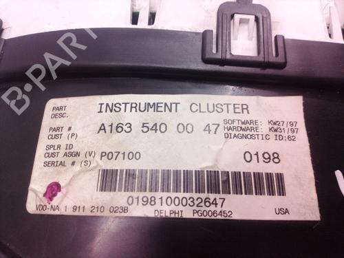 Instrument cluster MERCEDES-BENZ M-CLASS (W163)  | BP8375005C47 