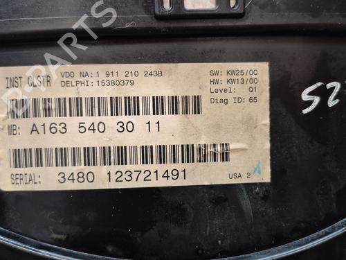 Instrument cluster MERCEDES-BENZ M-CLASS (W163)  | BP27185519C47 