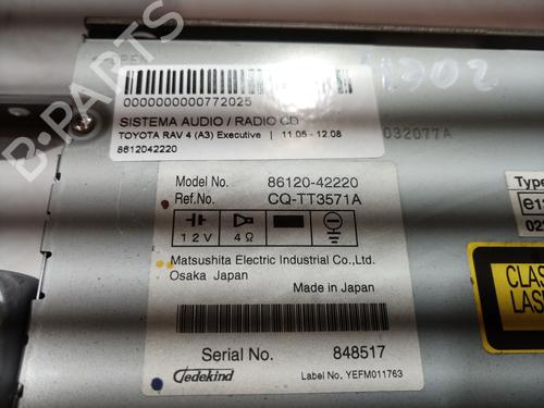 Radio TOYOTA RAV 4 III (_A3_) 2.2 D 4WD (ALA30_, ALA30R) | BP10136557E6 