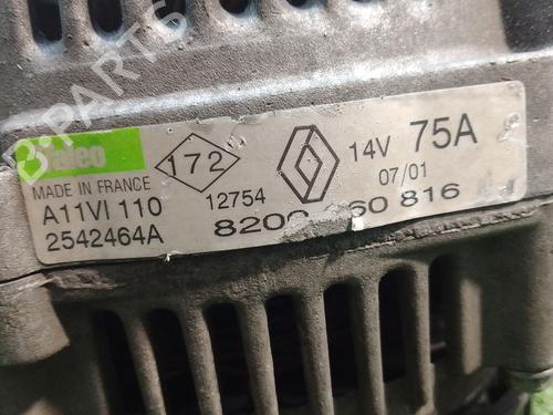 Used Alternator RENAULT CLIO II (BB_, CB_) 1.2 16V (BB05, BB0W, BB11, BB27, BB2T, BB2U, BB2V, CB05,... (75 hp) 18170322