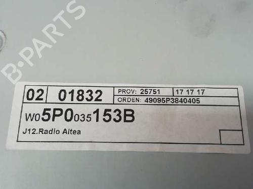 Radio SEAT ALTEA XL (5P5, 5P8) 1.8 TFSI | BP7927082E6 