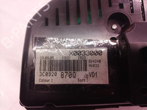 Instrument cluster VW PASSAT B6 (3C2) 2.0 TDI 16V | BP8305340C47 