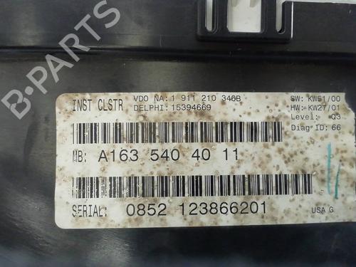 Instrument cluster MERCEDES-BENZ M-CLASS (W163)  | BP8241116C47 