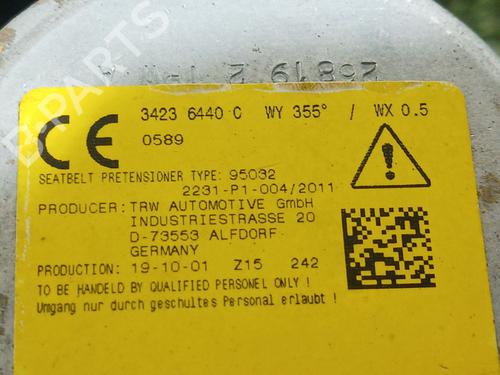 Front right seatbelt OPEL COMBO Box Body/MPV (K9) 1.5 D | BP29258938I25