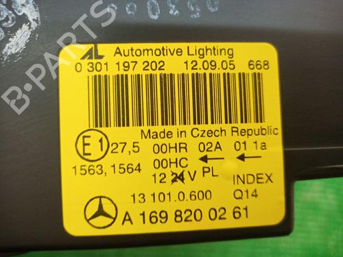 Right headlight MERCEDES-BENZ A-CLASS (W169) A 180 CDI (169.007, 169.307) | BP29605284C29 