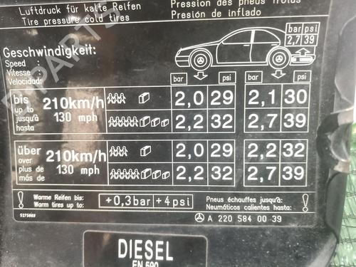 Klapa wlewu paliwa MERCEDES-BENZ S-CLASS (W220)  | BP19275654C131 