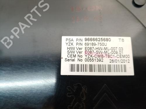 Instrument cluster PEUGEOT 5008 (0U_, 0E_) 1.6 HDi | BP28377662C47 
