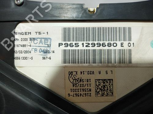 Instrument cluster PEUGEOT 307 SW (3H) 2.0 HDi 135 | BP11596033C47 